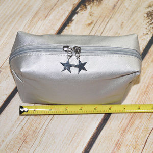 Womens Silver Tolietry Bag